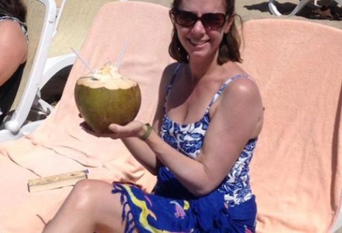Trip Achiever Kris enjoying her Coconut Drink!